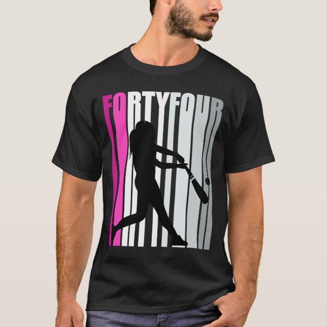 Camiseta Womens 44 Baseball Birthday Sofball Queen Base (Frente)