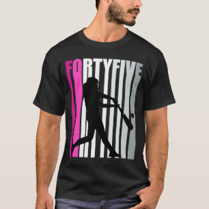 Camiseta Womens 45ª Base de Beisebol de Birthday, Rainha de