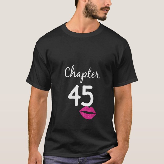 Camiseta Womens 45th Birthday Gift for Her Chapter 45 Years (Frente)