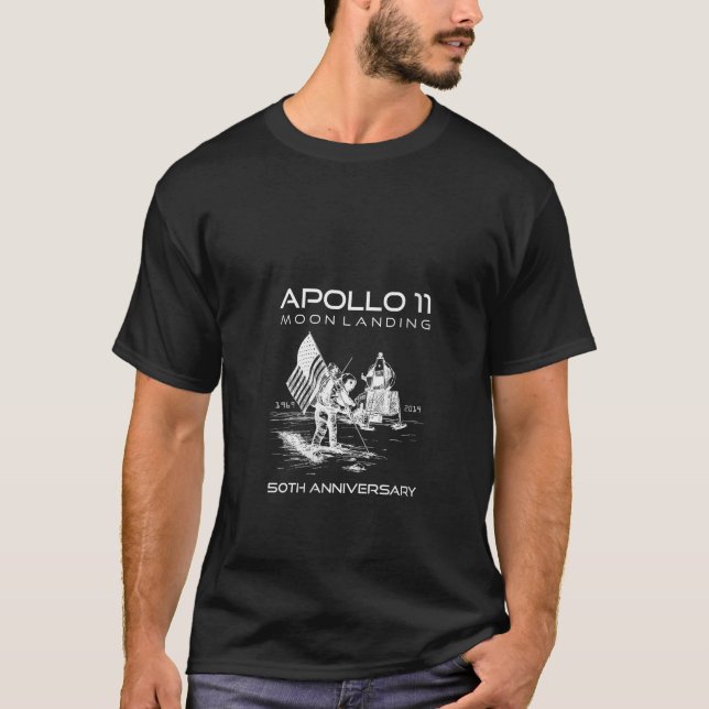 Camiseta Womens 50th Anniversary Apollo 11 Moon Landing Spa (Frente)