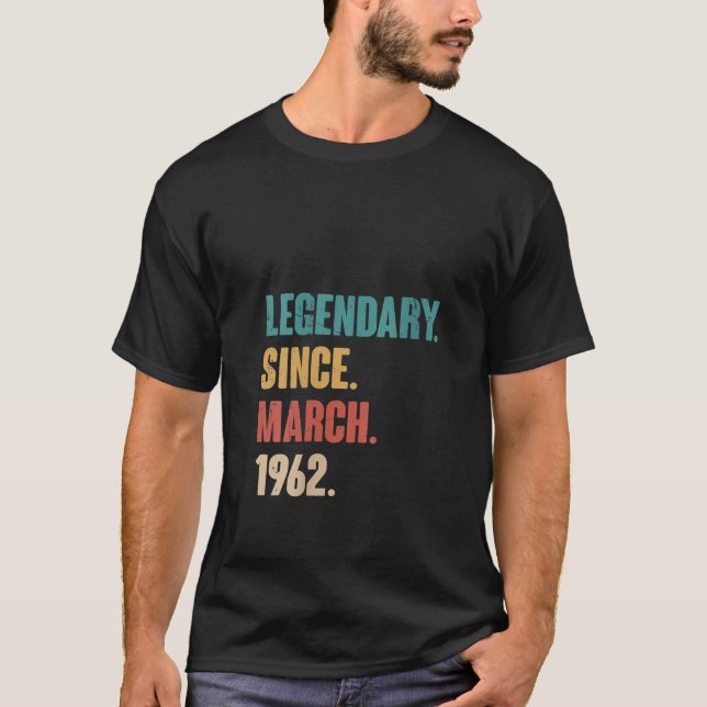 Camiseta Womens 61 Years Old Vintage 1962 Birthday March 61 (Frente)