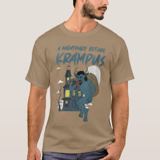 Camiseta Womens A Nightmare Before Krampus Funny Horror VNe