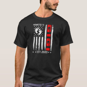 Camiseta Womens American Flag Promovido À Gigi Est 2023 Fam