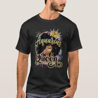 Camiseta Womens Aquarius Girls Black Queen Janeiro