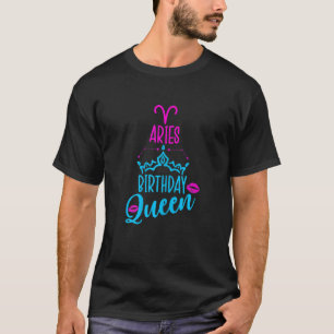Camiseta Womens Aries Aniversário Rainha Zodíaca 1