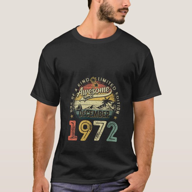 Camiseta Womens Awesome Since December 1972 53 Years Old 53 (Frente)
