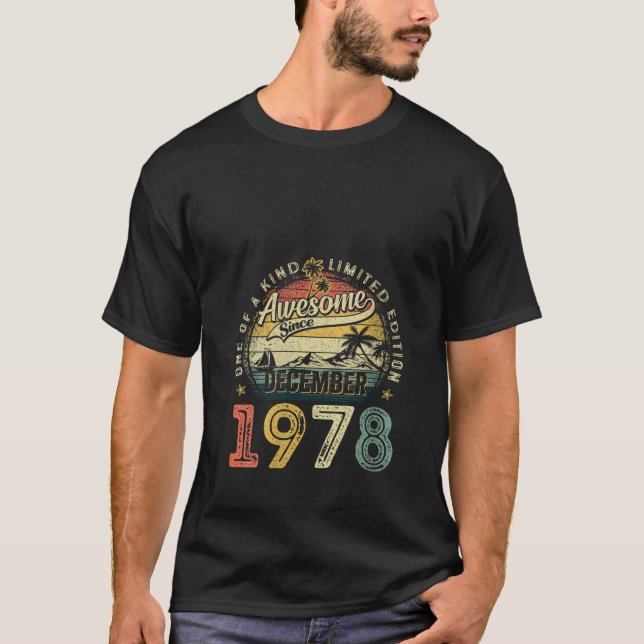 Camiseta Womens Awesome Since December 1978 47 Years Old 47 (Frente)