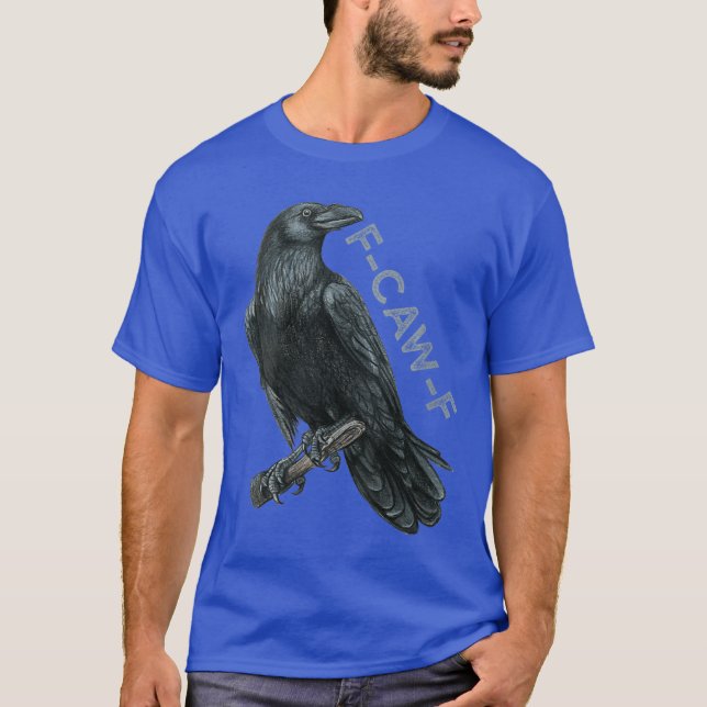 Camiseta Womens awF Black Bird Crow Funny Bird Cawing Grung (Frente)
