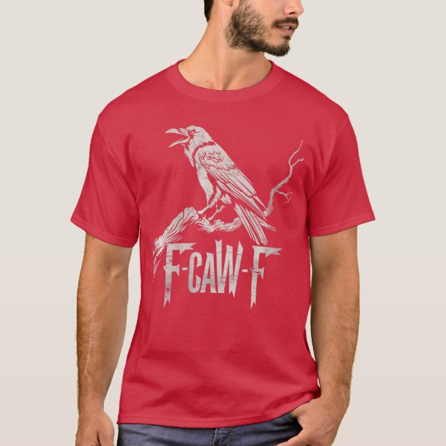 Camiseta Womens awF Black Crow Pun Funny Bird Cawing Grunge (Frente)