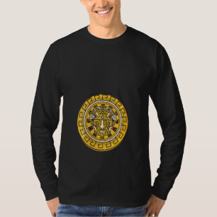 Camiseta Womens Aztec Símbolo Antigos Pessoas Étnicas Civil