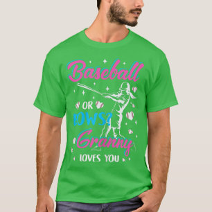 Camiseta Womens Baseball Or Bows Granny Loves You Gender Re