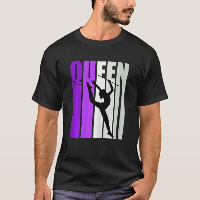 Camiseta Womens Baton Twirling Queen Mauve Competition Yout (Frente)