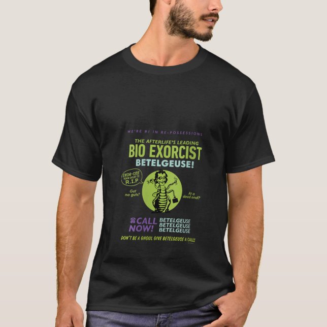 Camiseta Womens Beetlejuice Afterlife s Leading Bio Exorcis (Frente)