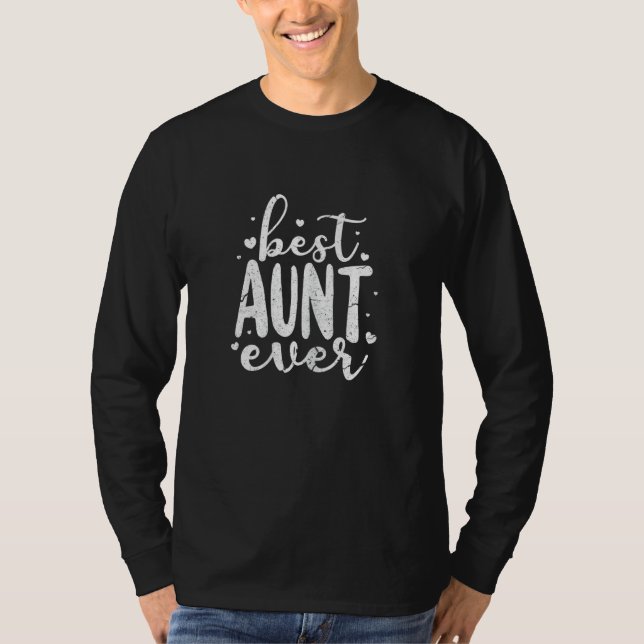Camiseta Womens Best Aunt Ever Auntie Mother's Day Grunge (Frente)