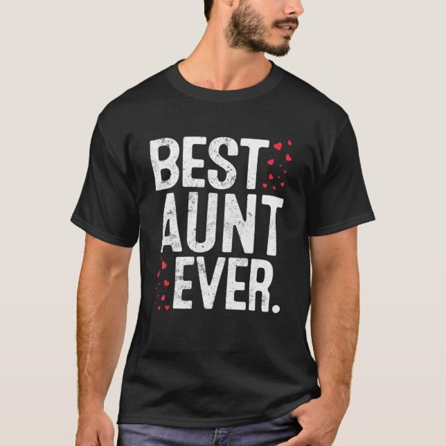 Camiseta Womens Best Aunt Ever Cute Aunt  Valentines Day (Frente)