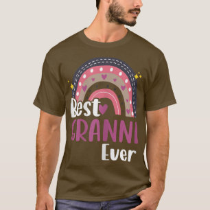 Camiseta Womens Best Granni Ever Funny Boho Rainbow Mother'