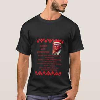 Camiseta Womens Biden Run Over By Reindeer Carol Song Ugly