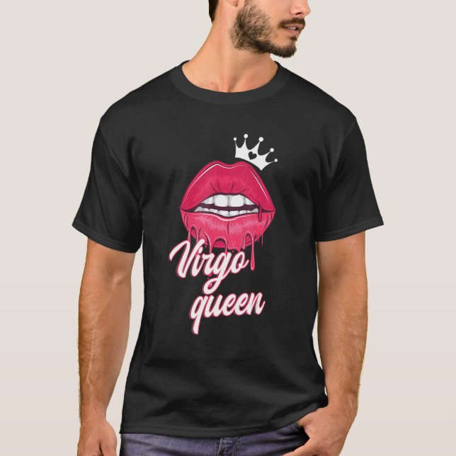Camiseta Womens Birthday Virgo Queen Virgo Sinal Zodiac (Frente)