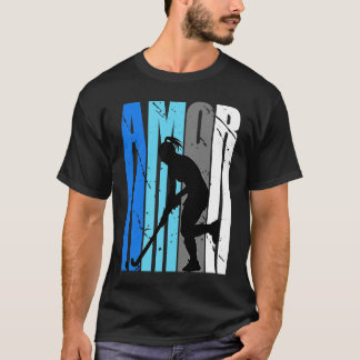 Camiseta Womens Blue Amor Hockey Season Fan Girl College St