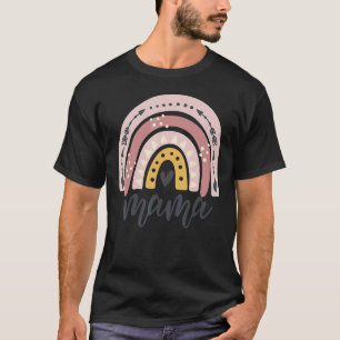 Camiseta Womens Boho Rainbow Mama Mom Mommy New Mom Mother'