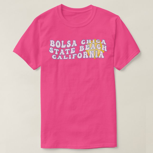 Camiseta Womens Bolsa Chica State Beach California CA Retro (Frente do Design)