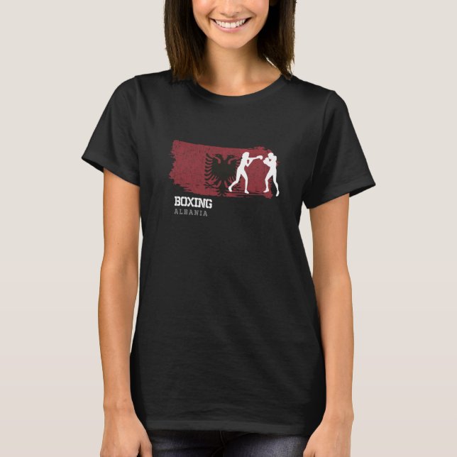 Camiseta Womens Boxing Albania Combat Sports Fighter Boxing (Frente)