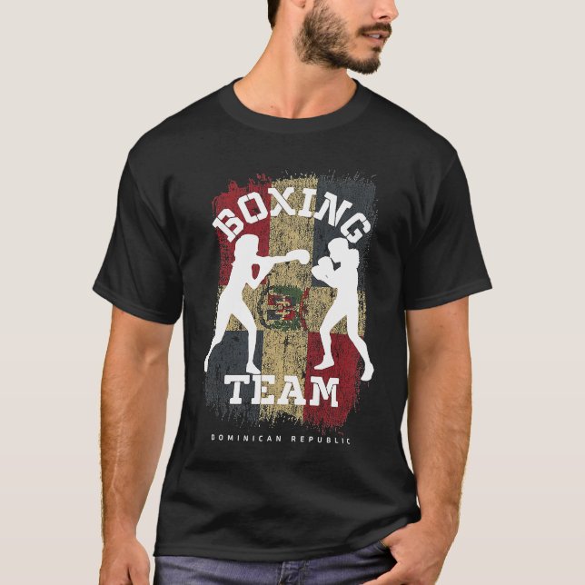 Camiseta Womens Boxing Dominican Republic Combat Sport Figh (Frente)