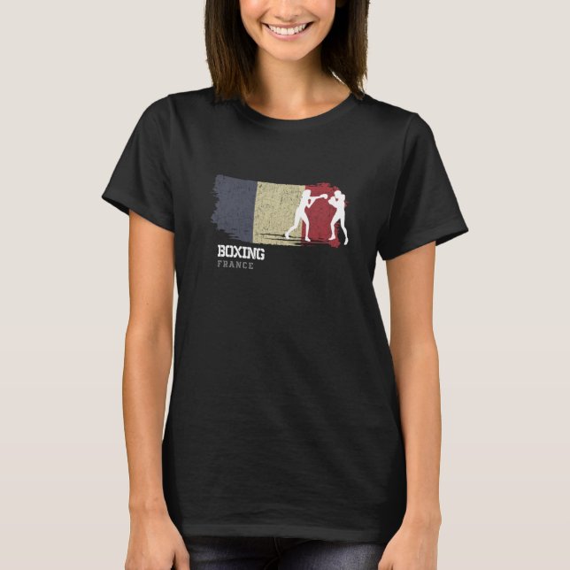 Camiseta Womens Boxing France Combat Sports Fighter Boxing  (Frente)