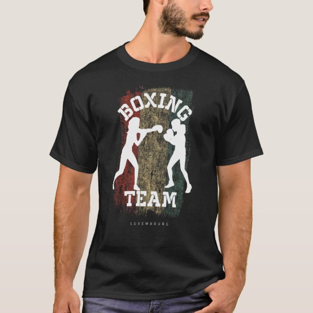 Camiseta Womens Boxing Luxembourg Combat Sports Fighter Box (Frente)