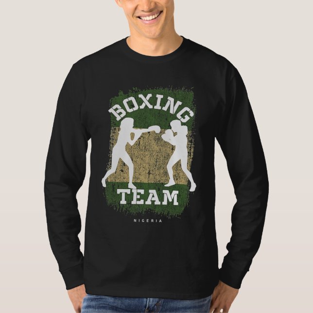 Camiseta Womens Boxing Nigeria Combat Sports Fighter Boxing (Frente)