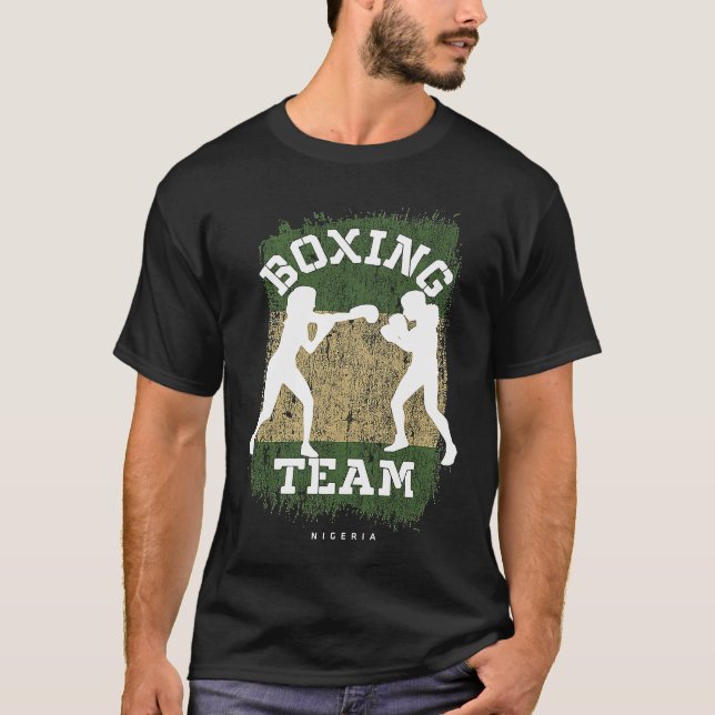 Camiseta Womens Boxing Nigeria Combat Sports Fighter Boxing (Frente)