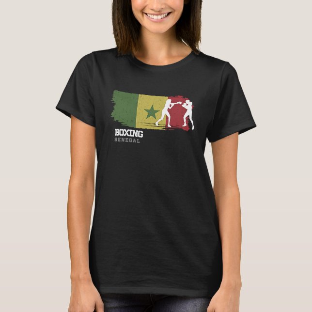 Camiseta Womens Boxing Senegal Combat Sports Fighter Boxing (Frente)