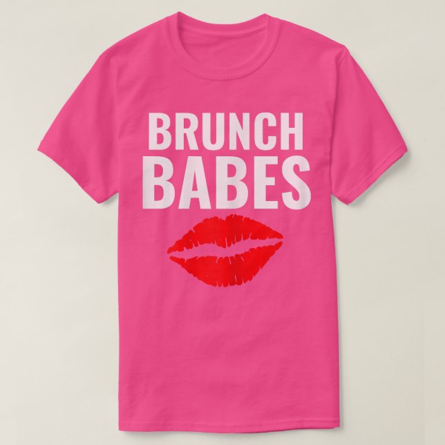 Camiseta Womens Brunch Babes Engraçado Domingo Brun (Frente do Design)