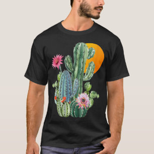 Camiseta Womens Cactus Plant Gift Mãe Lover Garde Botânica