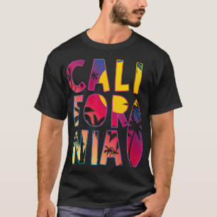 Camiseta Womens California Surfing Vintage Retro Surf Sumár