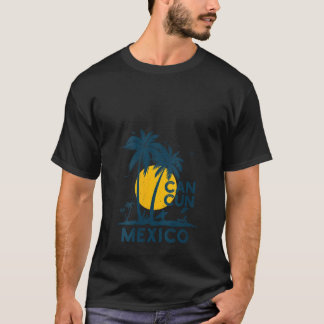 Camiseta Womens Cancun Mexico Beach Palm Tree Vacation Squa