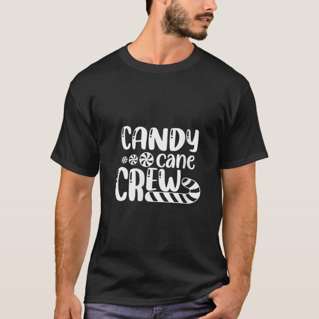 Camiseta Womens Candy Cane Crew Christmas Xmas Love Candy B (Frente)
