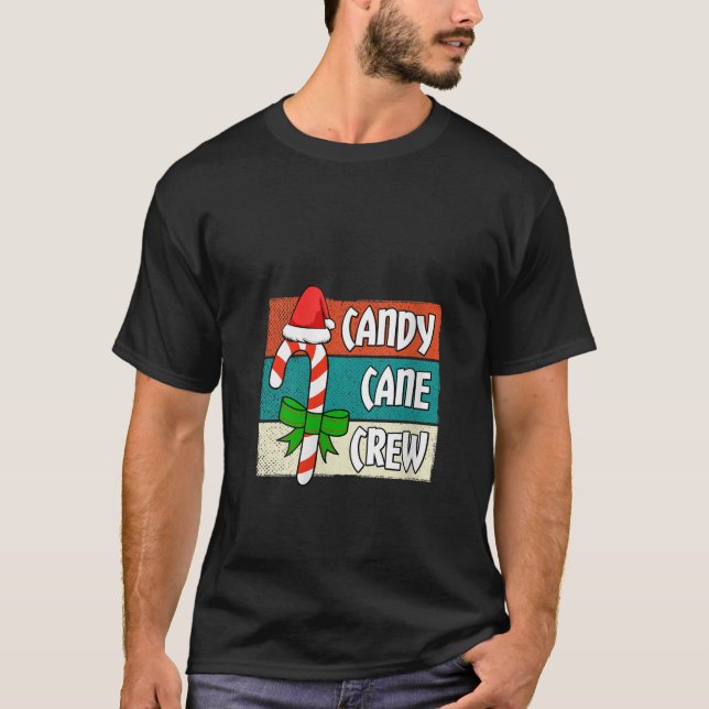 Camiseta Womens Candy Cane Crew Papais noeis Natal 2022 Cri (Frente)