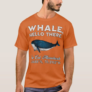 Camiseta Womens Cape Cod Massachusetts Whale Olá Lá Coo