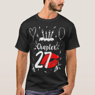 Camiseta Womens Capítulo 27 com lábios de aniversário de 19