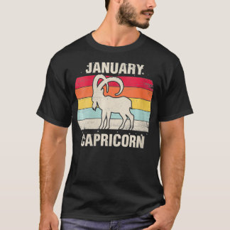 Camiseta Womens Capricorn Janeiro Aniversário - Sinal de Pr