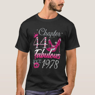 Camiseta Womens Chapter 44 Fabulous Since 1978 44Th Birthda