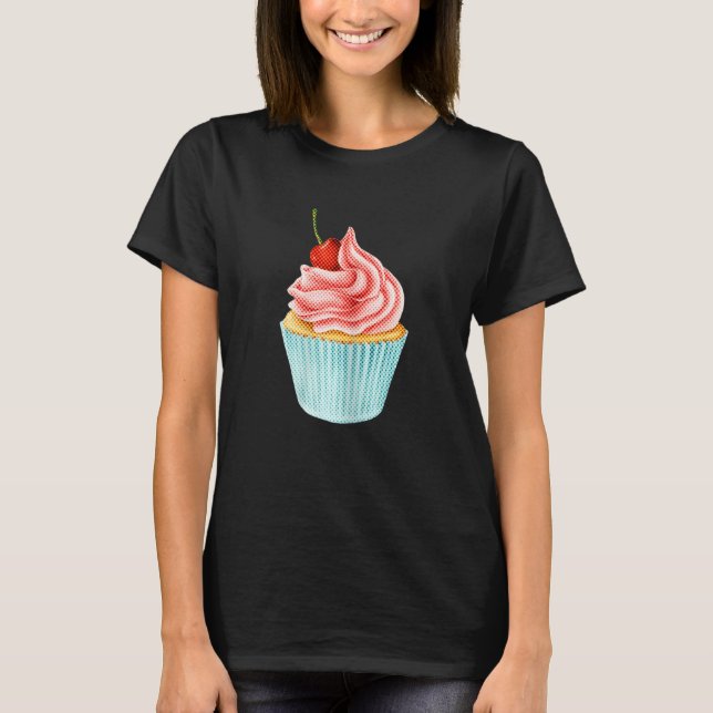 Camiseta Womens Cherry Cupcake (Frente)