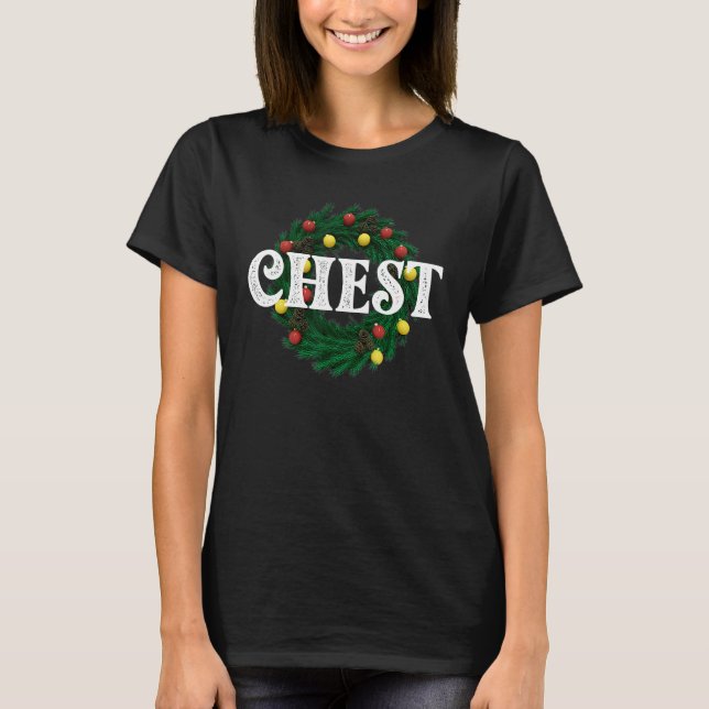 Camiseta Womens Chest Nuts Matching Chestnuts Christmas Cou (Frente)