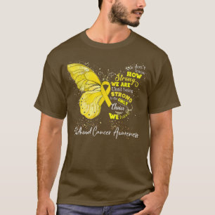 Camiseta Womens Childhood Cancer Awareness Yellow Ribbon Bu
