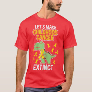 Camiseta Womens Childhood Cancer Extinct Dinosaur Dino Pedi