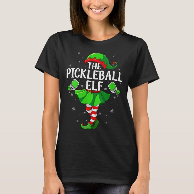 Camiseta Womens Ckleball Elf Christmas Girls Women Elf Squa (Frente)