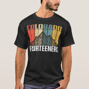 Camiseta Womens Colorado 14Ers Prendedores Retro Vin