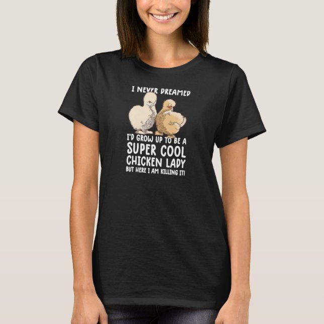 Camiseta Womens Cool chicken  Women Girls  chicken  farmer  (Frente)