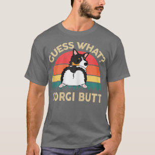 Camiseta Womens Corgi Adivinha Que Tricolor Corgi Bumbum Cu